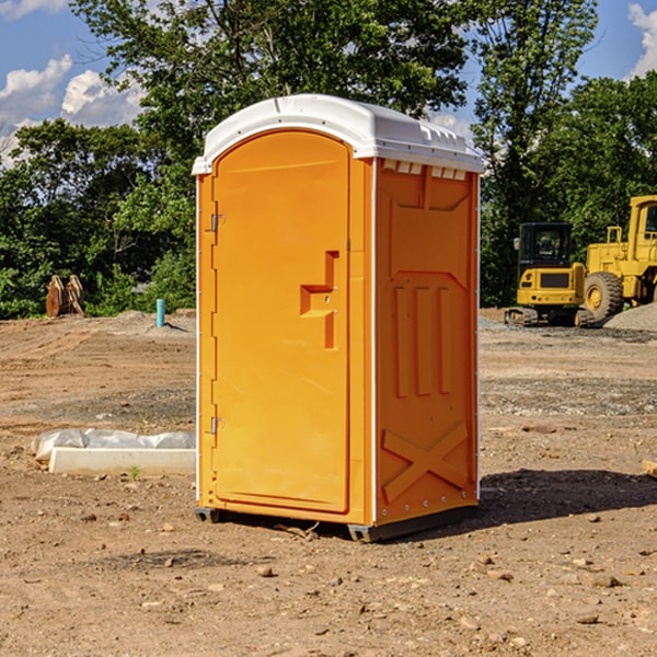 how often are the porta potties cleaned and serviced during a rental period in Carlsbad